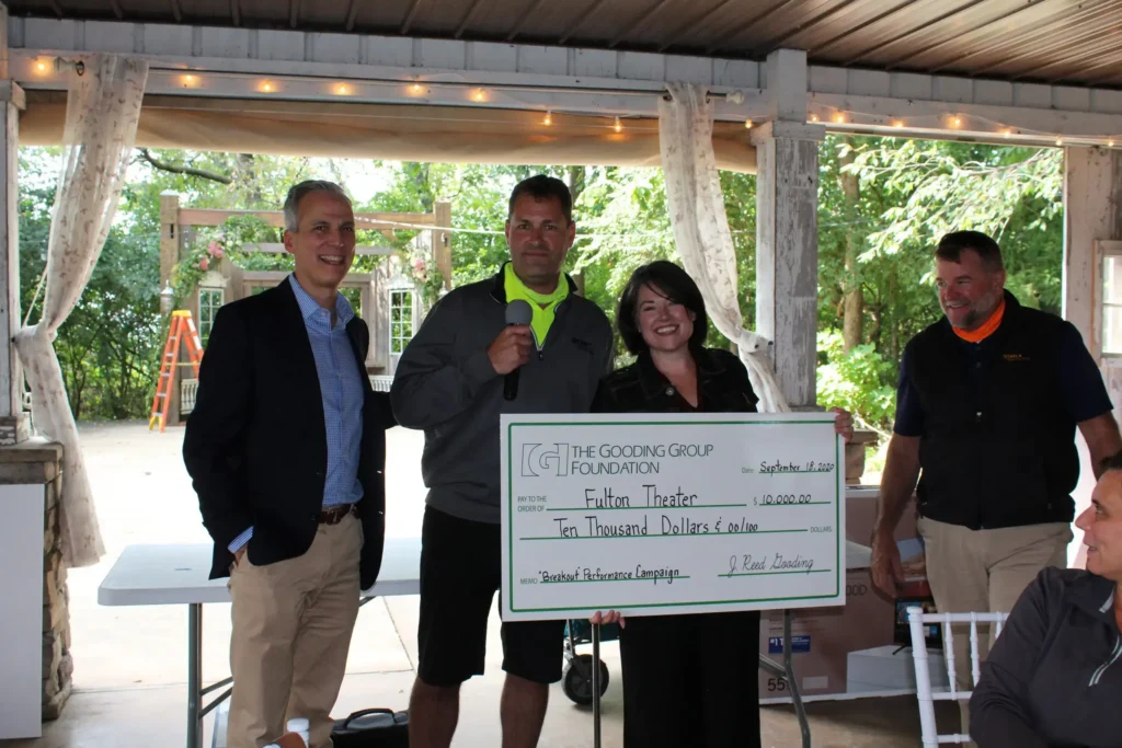 GSM Roofing donates $10,000 to the Fulton Theatre in Lancaster