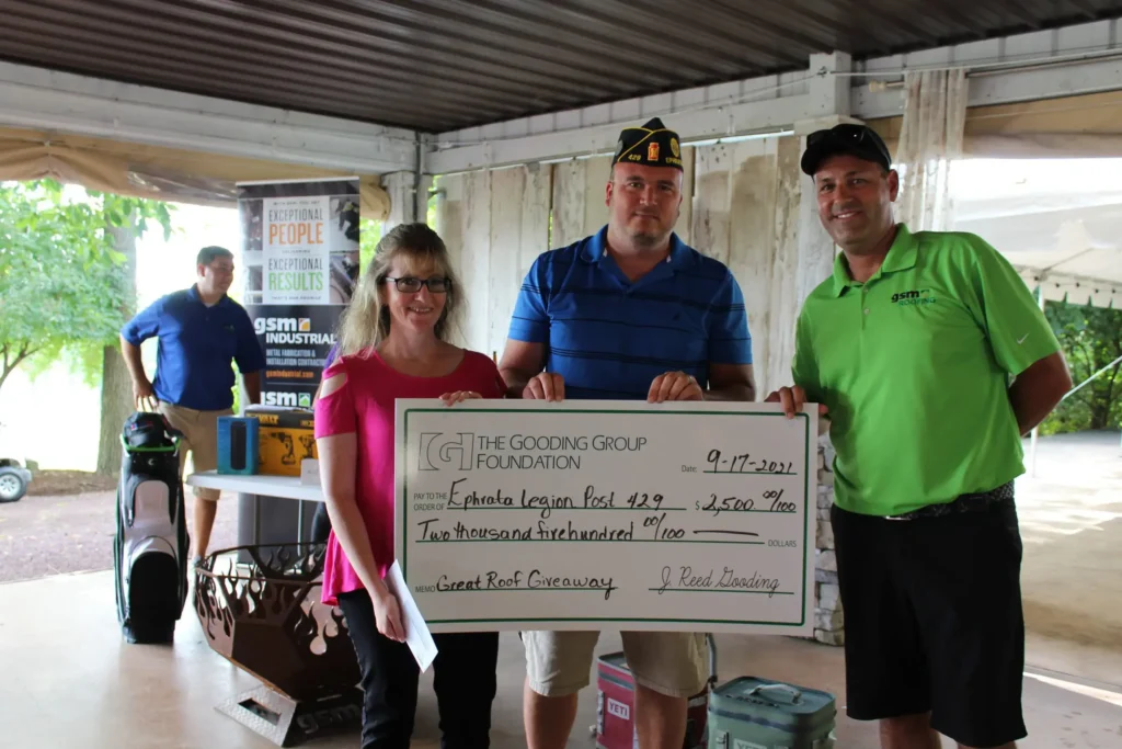 Great Roof Giveaway winner Ephrata Legion Post 429
