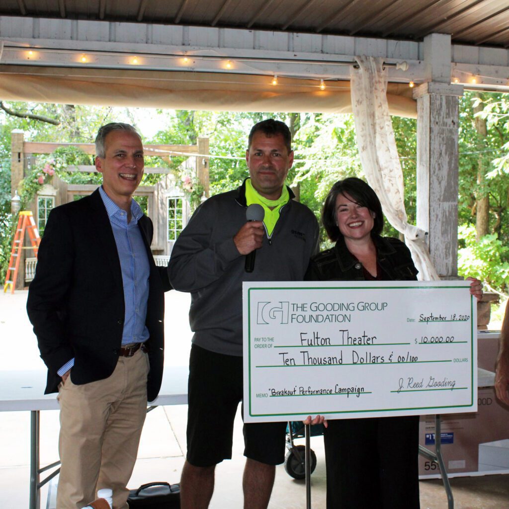 The Good Group Foundation Philanthropy - Check to Fulton Theater