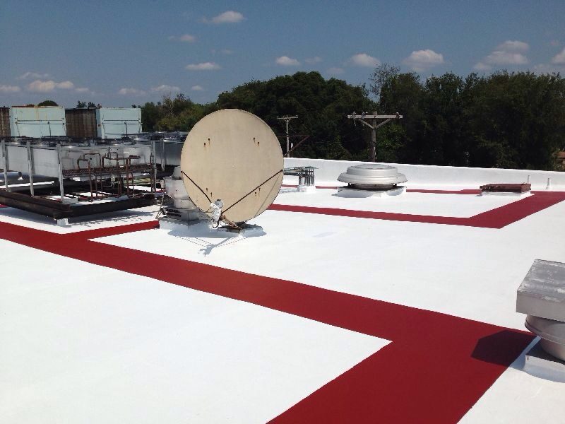 A closer view of Acme's rooftop
