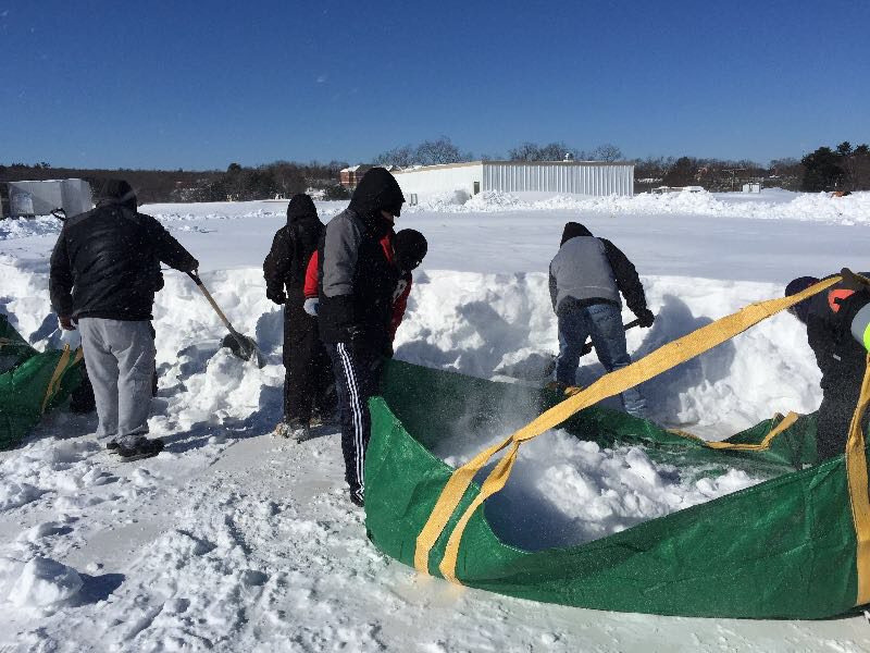 Commercial roof snow removal